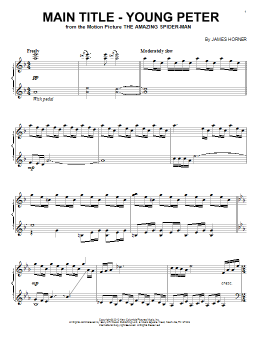 Main Title - Young Peter (Piano Solo) von James Horner