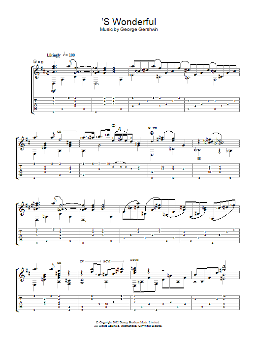 'S Wonderful (Easy Guitar) von Jerry Willard