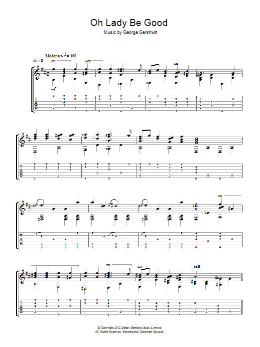 Oh, Lady, Be Good (Easy Guitar) von Jerry Willard