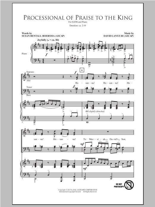 Processional Of Praise To The King (SATB Choir) von David Lantz III