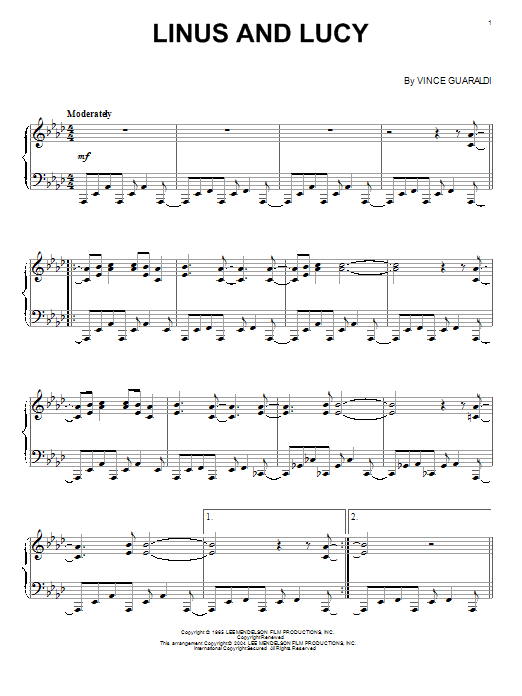 Linus And Lucy (Piano Solo) von Vince Guaraldi
