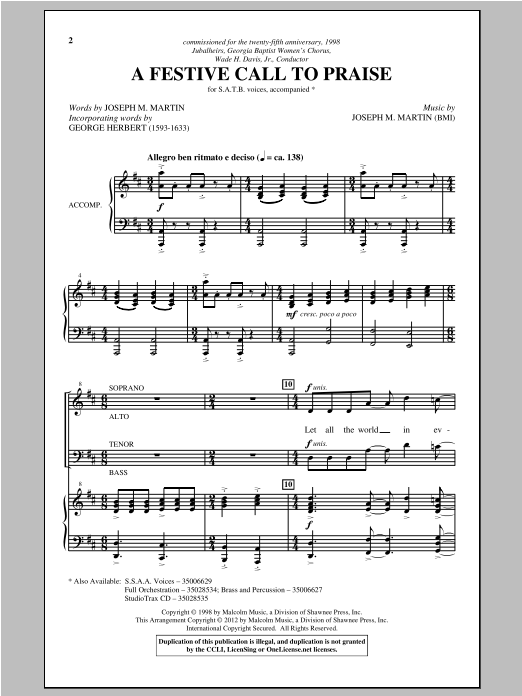 A Festive Call To Praise (SATB Choir) von Joseph  M. Martin