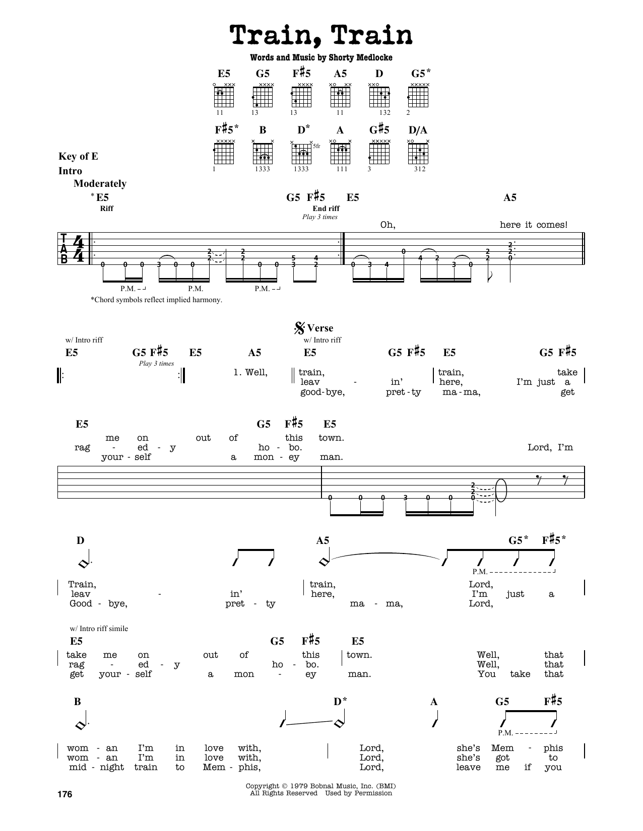 Train, Train (Guitar Lead Sheet) von Blackfoot