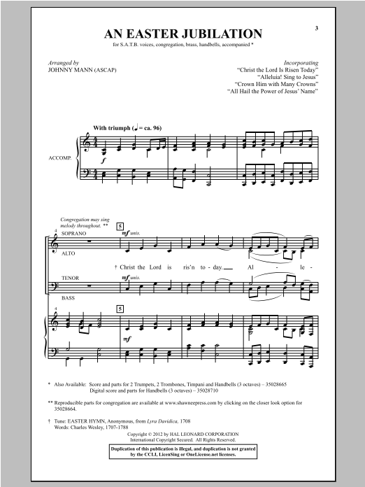 All Hail The Power Of Jesus' Name (SATB Choir) von Johnny Mann