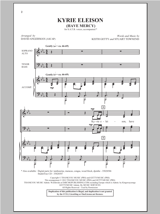 Kyrie Eleison (Have Mercy) (SATB Choir) von David Angerman