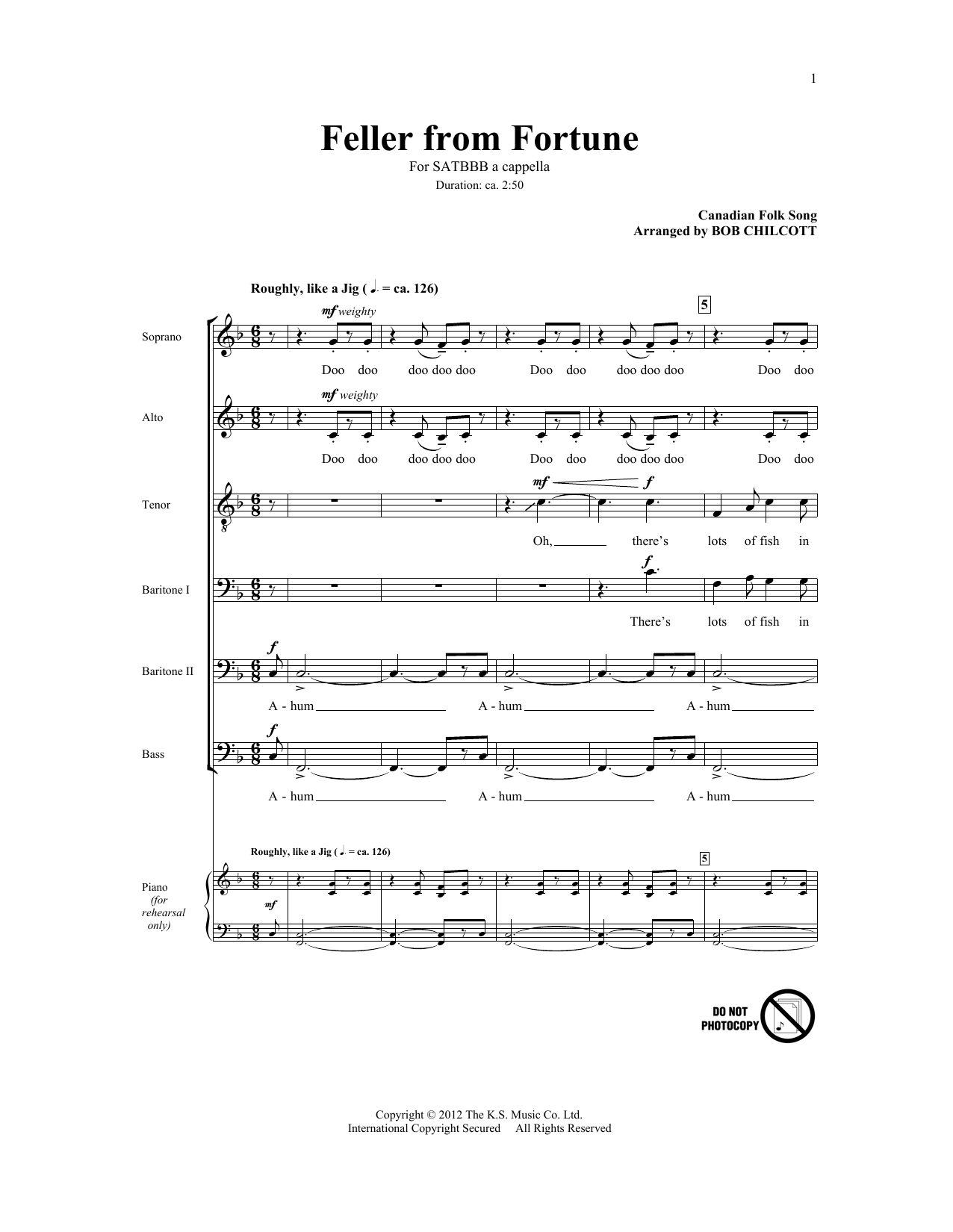Feller From Fortune (SATB Choir) von Bob Chilcott