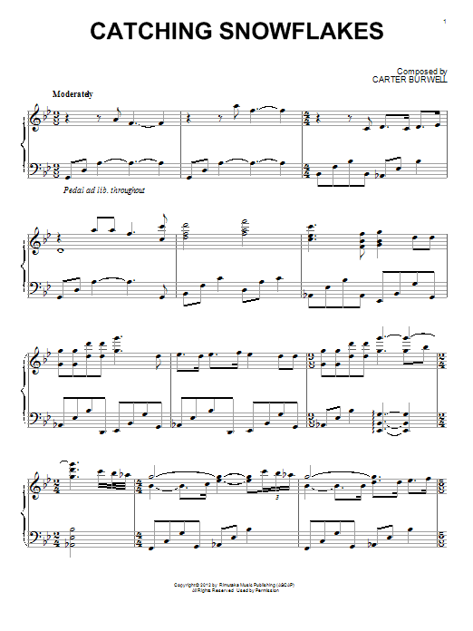 Catching Snowflakes (Piano Solo) von Carter Burwell