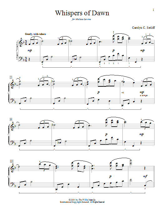 Whispers Of Dawn (Educational Piano) von Carolyn C. Setliff
