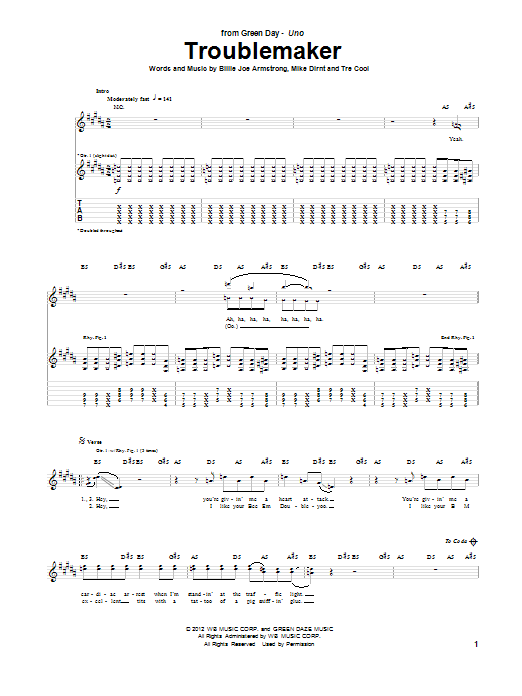 Troublemaker (Guitar Tab) von Green Day