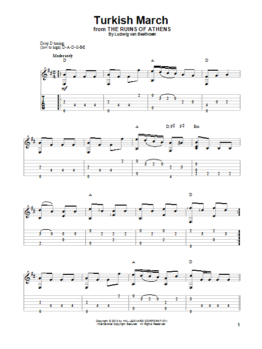 Turkish March (Solo Guitar) von Ludwig van Beethoven