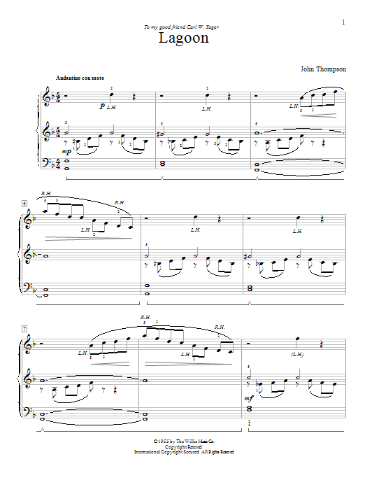 Lagoon (Educational Piano) von John Thompson