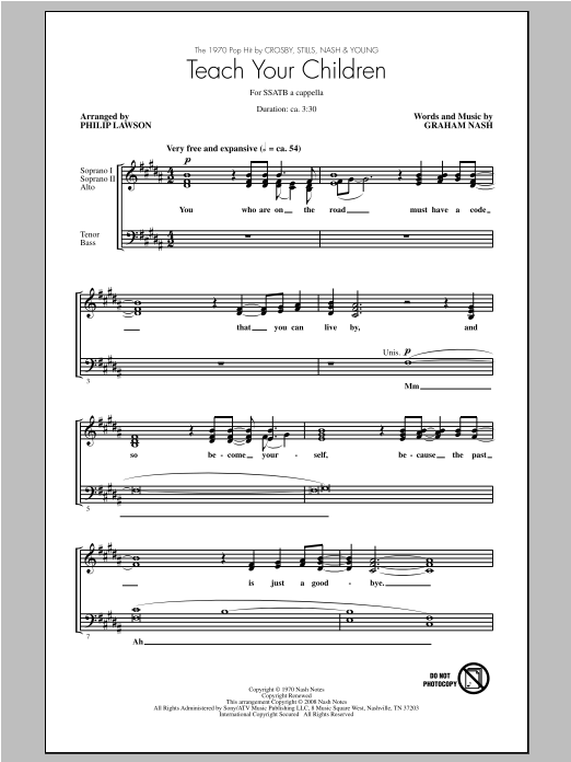 Teach Your Children (SATB Choir) von Philip Lawson