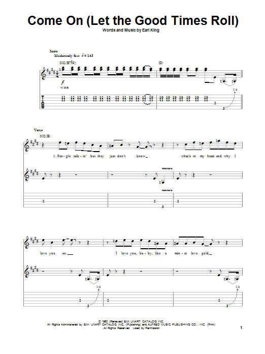 Come On (Part 1) (Guitar Tab (Single Guitar)) von Jimi Hendrix