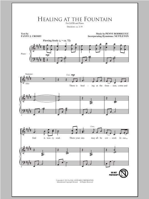 Healing At The Fountain (SATB Choir) von Penny Rodriguez