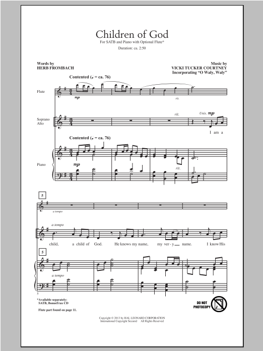 Children Of God (SATB Choir) von Herb Frombach