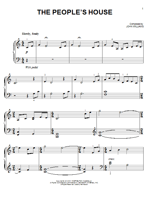 The People's House (Easy Piano) von John Williams