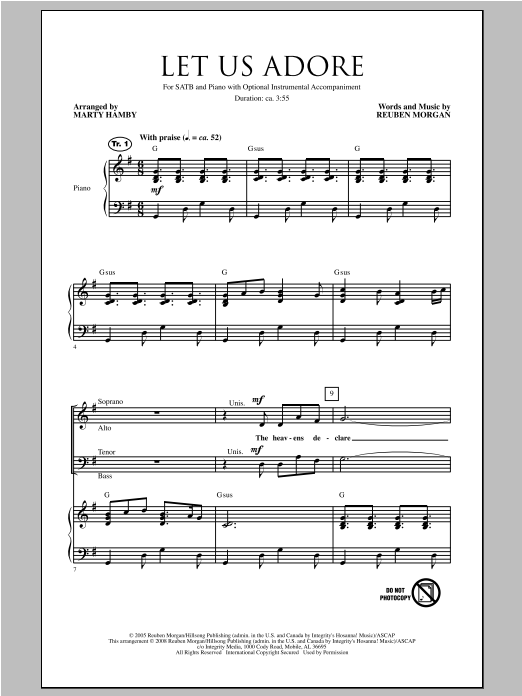 Let Us Adore (SATB Choir) von Marty Hamby