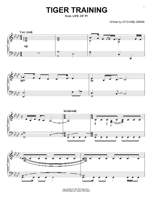 Tiger Training (Piano Solo) von Mychael Danna