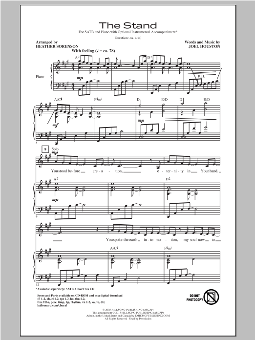 The Stand (SATB Choir) von Heather Sorenson