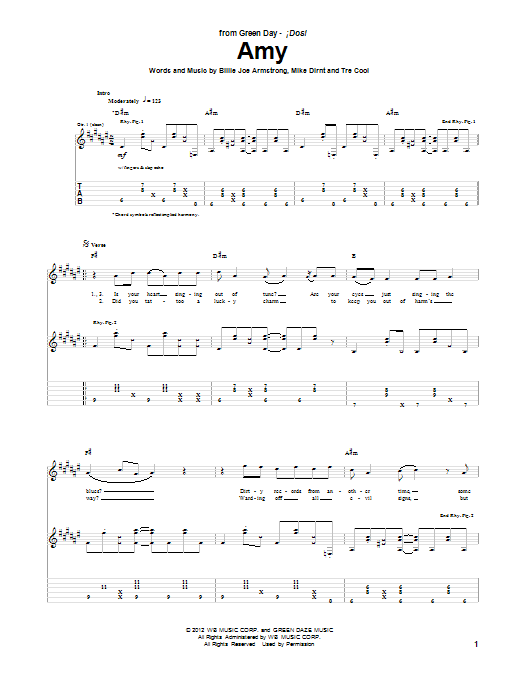 Amy (Guitar Tab) von Green Day