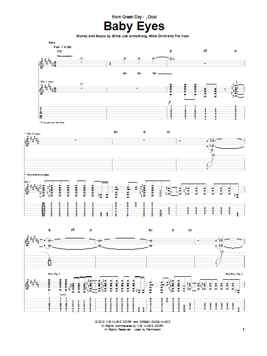 Baby Eyes (Guitar Tab) von Green Day