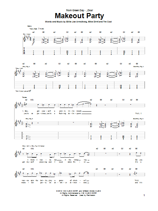 Makeout Party (Guitar Tab) von Green Day