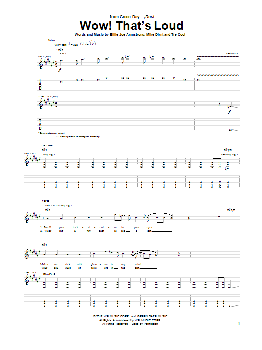 Wow! That's Loud (Guitar Tab) von Green Day