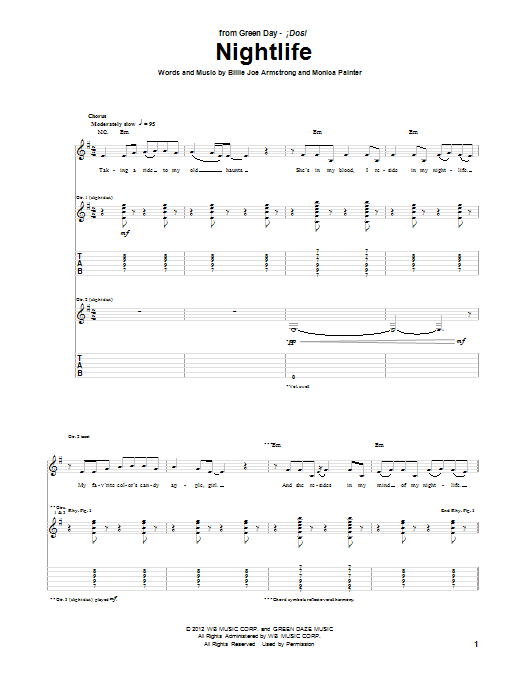 Nightlife (Guitar Tab) von Green Day