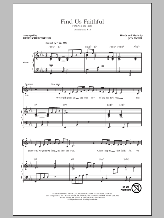 Find Us Faithful (SATB Choir) von Keith Christopher