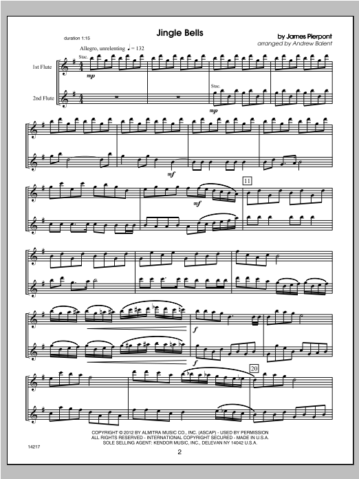 Festive Flute Duets (10 Grade 4 Christmas Duets) (Woodwind Ensemble) von Balent