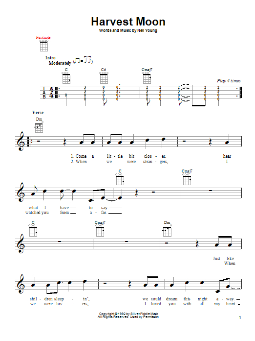 Harvest Moon (Ukulele) von Neil Young