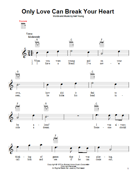 Only Love Can Break Your Heart (Ukulele) von Neil Young