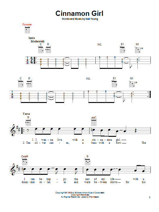 Cinnamon Girl (Ukulele) von Neil Young