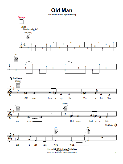 Old Man (Ukulele) von Neil Young