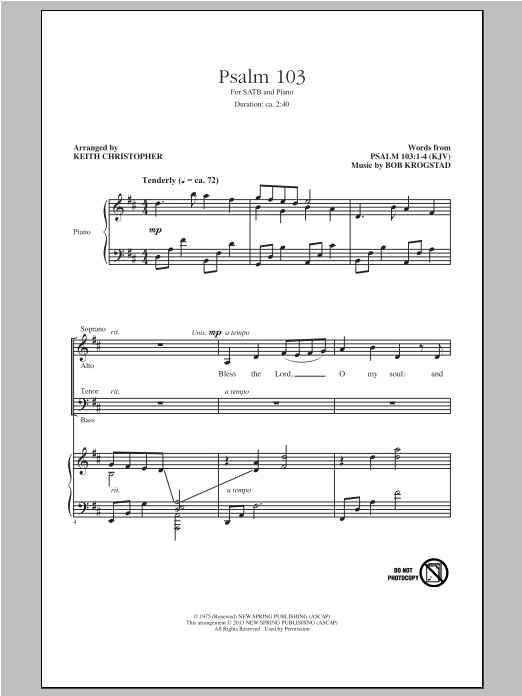 Psalm 103 (SATB Choir) von Keith Christopher