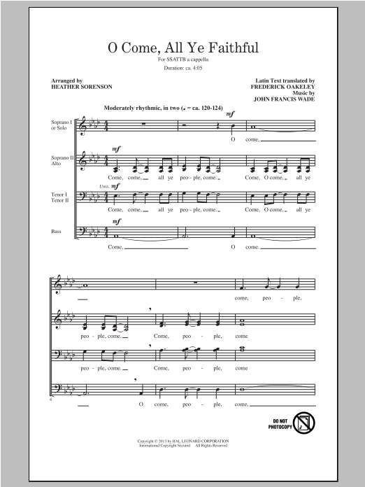 O Come, All Ye Faithful (SATB Choir) von Heather Sorenson