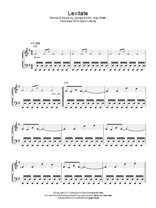 Levitate (Piano, Vocal & Guitar Chords) von Hadouken!