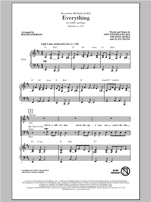 Everything (SATB Choir) von Roger Emerson