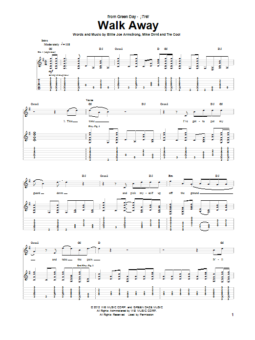 Walk Away (Guitar Tab) von Green Day