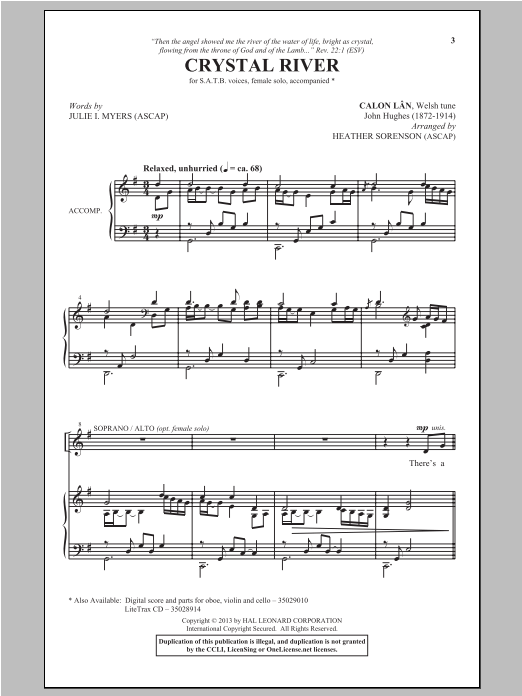 Crystal River (SATB Choir) von Heather Sorenson