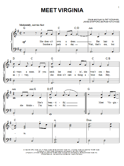 Meet Virginia (Easy Piano) von Train