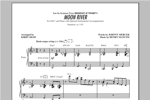 Moon River (SSA Choir) von Kirby Shaw