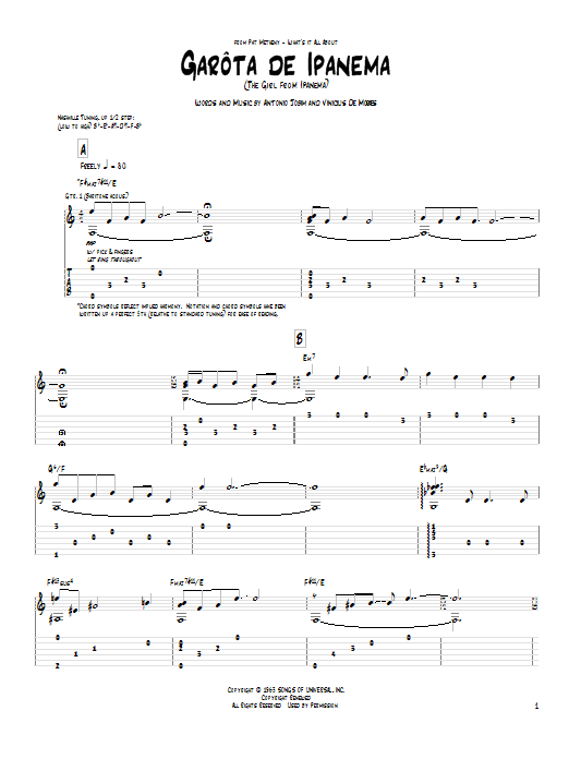 Garota De Ipanema (Guitar Tab) von Pat Metheny