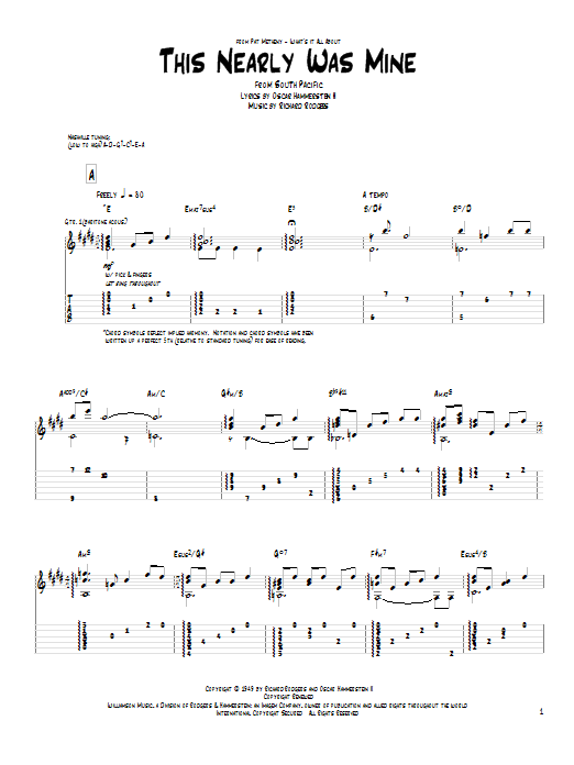 This Nearly Was Mine (Guitar Tab) von Pat Metheny