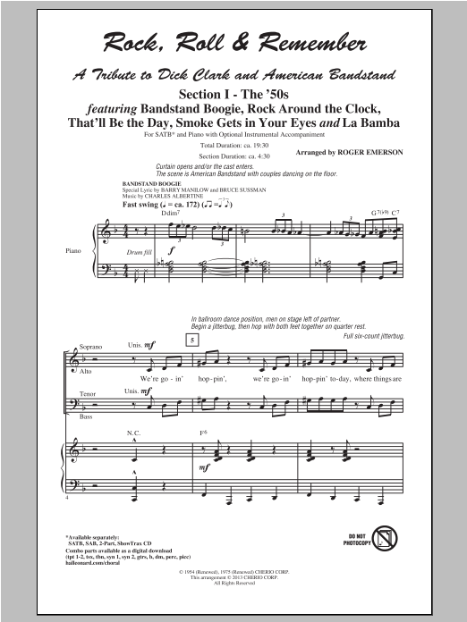 Rock, Roll & Remember: A Tribute To Dick Clark & American Bandstand (Medley) (SATB Choir) von Roger Emerson