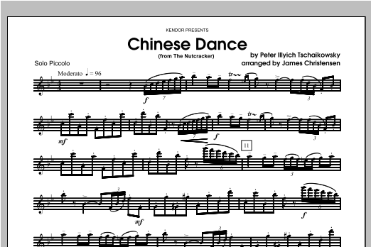 Chinese Dance (from The Nutcracker) - Piccolo (Woodwind Solo) von Christensen