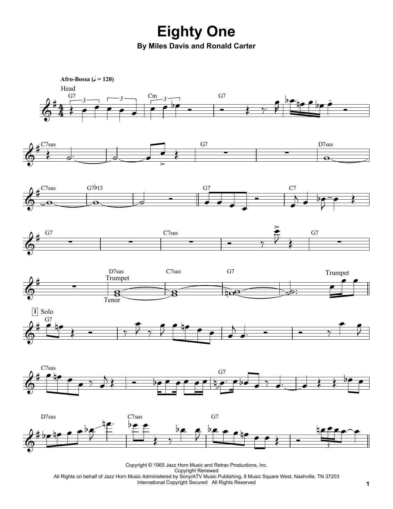 Eighty One (Trumpet Transcription) von Miles Davis
