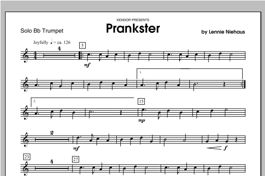 Prankster - Trumpet (Brass Solo) von Niehaus