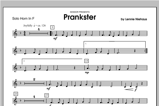 Prankster - Horn (Brass Solo) von Niehaus