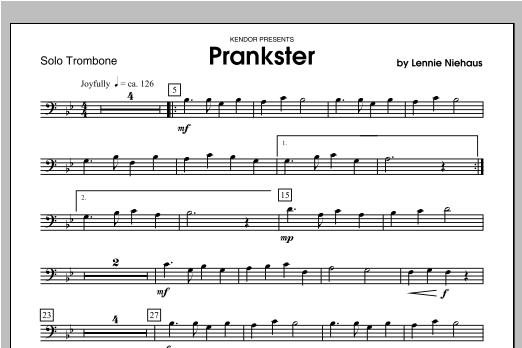 Prankster - Trombone (Brass Solo) von Niehaus
